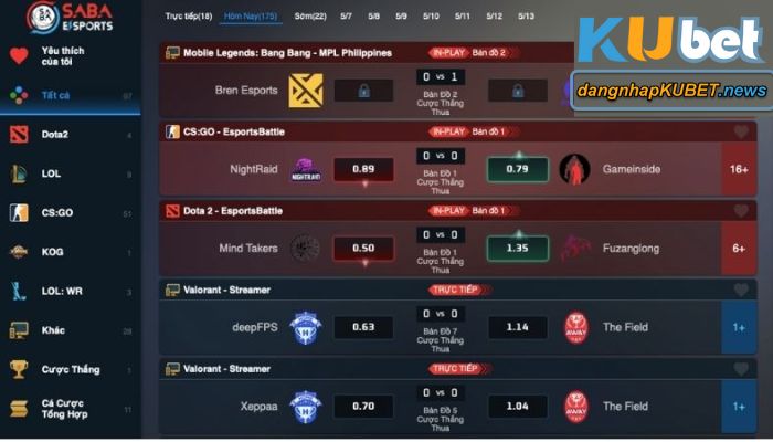 Game Esports kubet Game Esports kubet